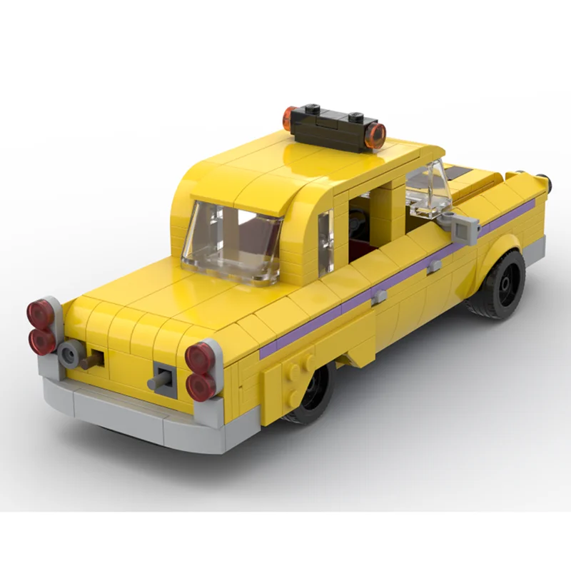 Moc briques de construction modulaires la grille Taxi dans le modèle de film technologie modèle de film modulaire bloc jouet bricolage assemblage noël