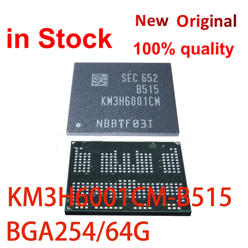 (1piece)100% New KM3H6001CM B515 KM3H6001CM-B515 BGA 64G EMCP IC CHIP