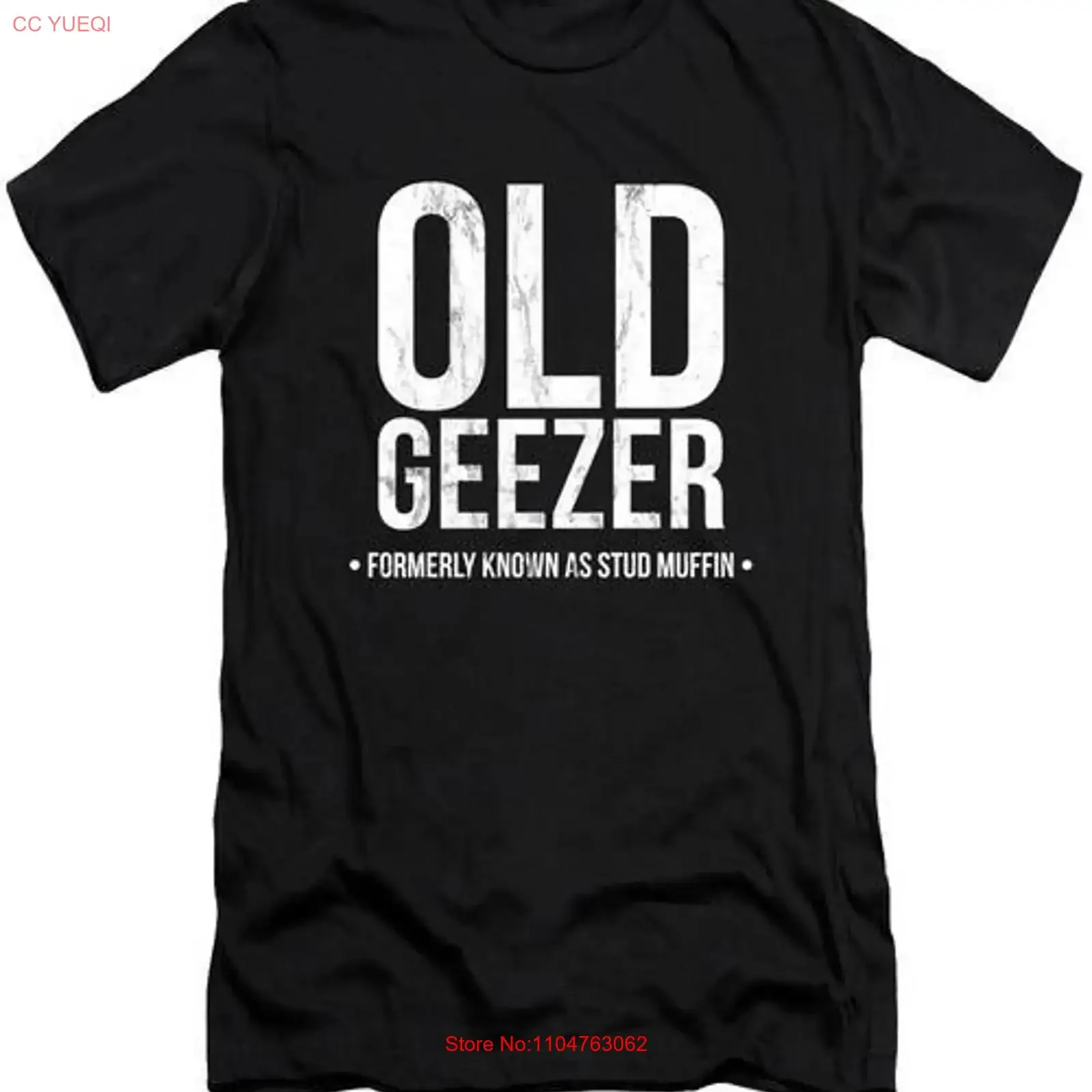 Old Geezer, früher als Stud Muffin bekannt, lustiges T-Shirt, S bis 3XL, Vintage-Stil, gewaschen, stilvoll, leicht atmungsaktiv, Designerkleidung