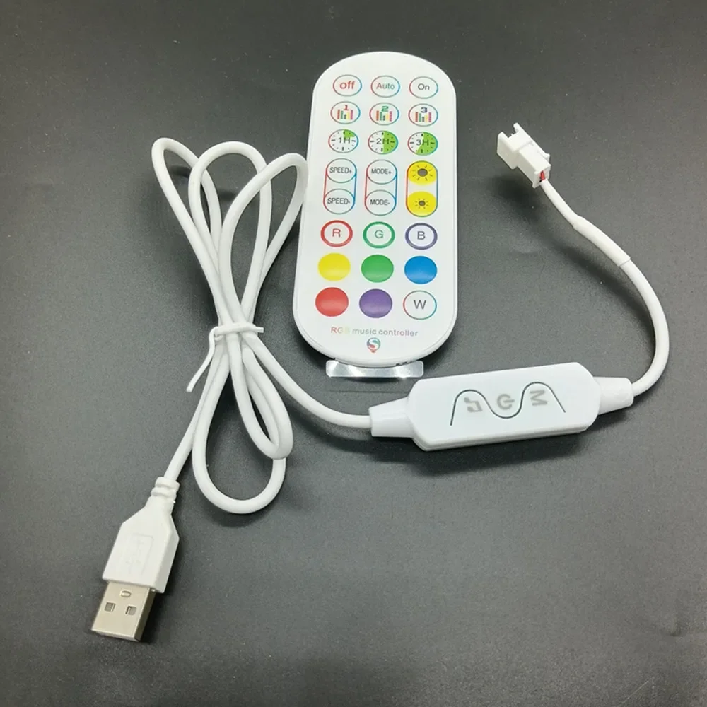 

5V 2812 IC Symphony Light With 24-key Bluetooth USB Connector RGB LED MusicController