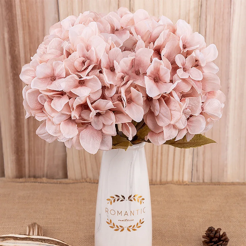 Artificial Hydrangea Branch Home Wedding Decor Autum Silk Flower High Quality Fake Party Room Decoration