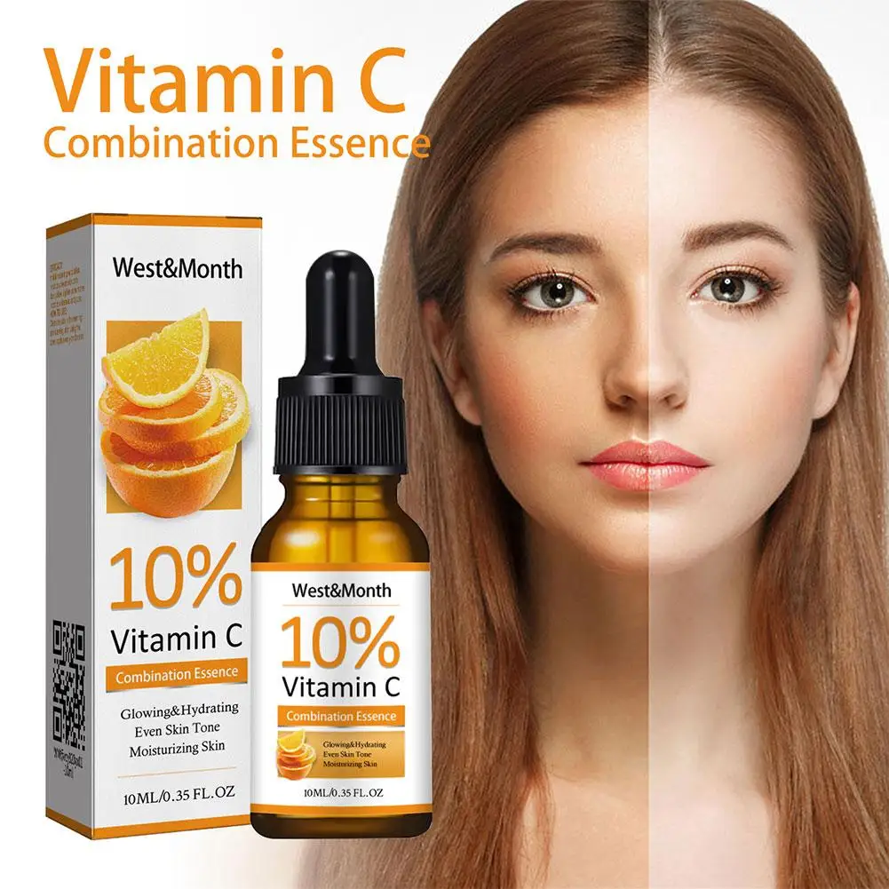 VC Face Serum Hydrating Nourishing Fade Dark Spots Care 10ml Skin Skin Products Tone Brightening Facial F3J5