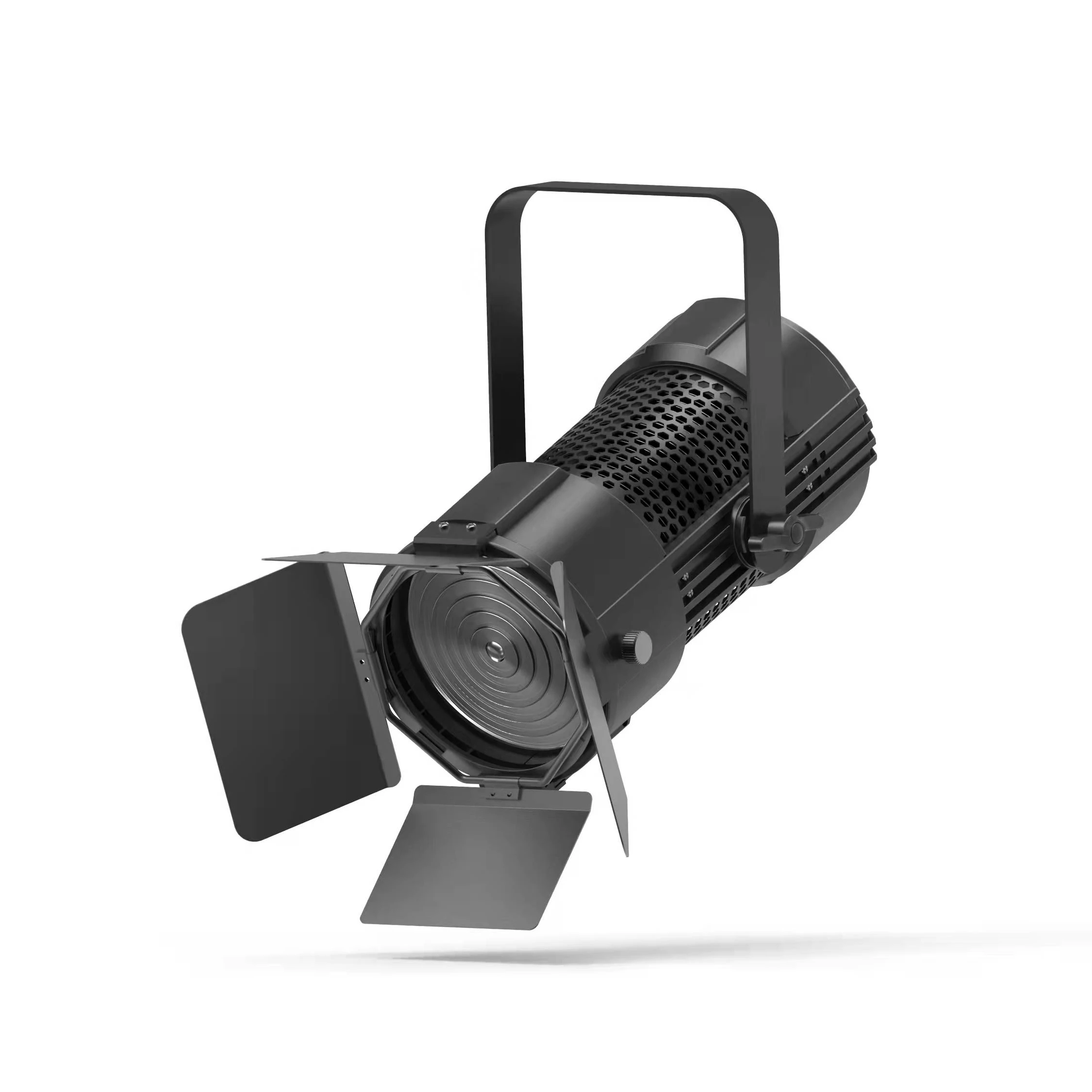 Modern 3200K 5600K DMX LED Fresnel Spotlight 100W Fanless Lightweight Track Mount for TV Studio Film Recording Video