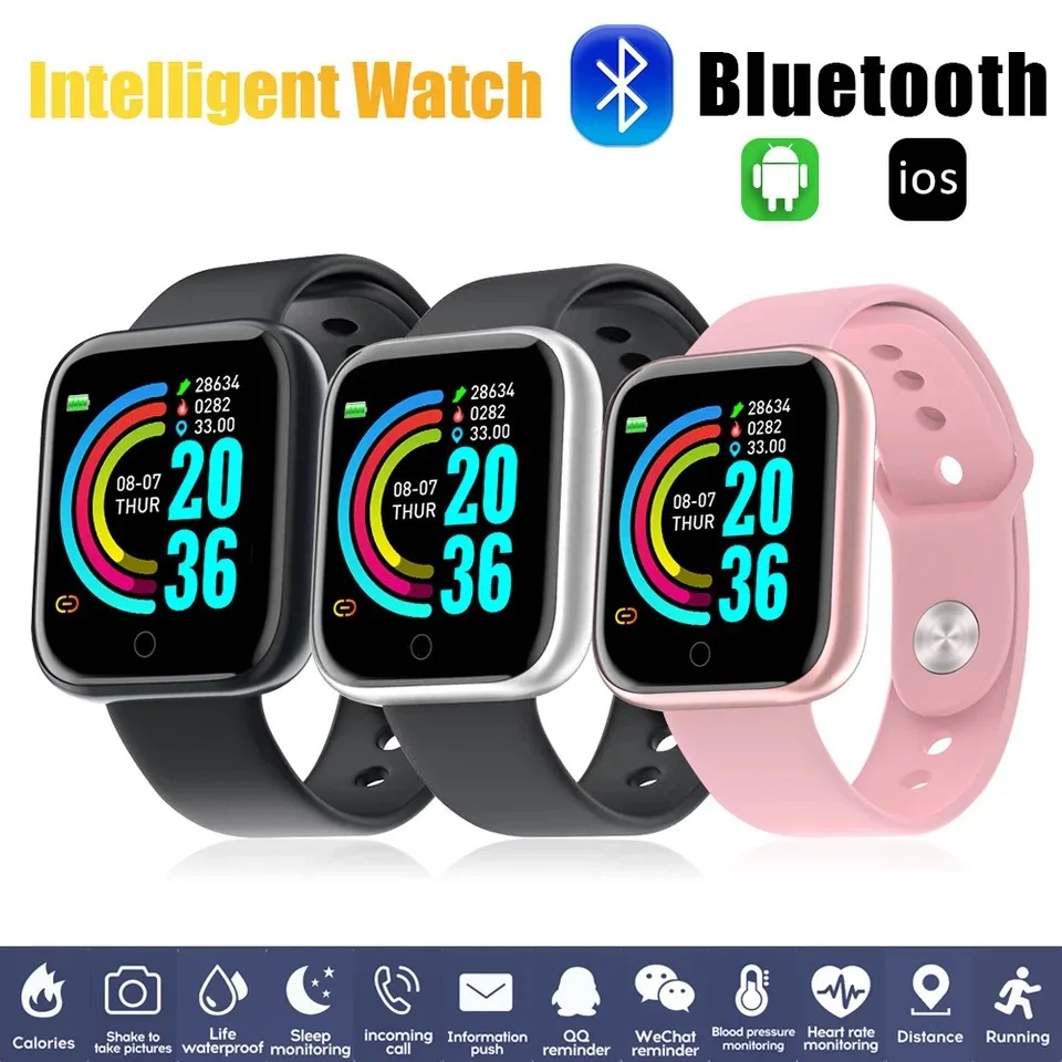 

Y68 Pro Smart Watch Bluetooth Sport Heart Rate Monitor Custom Wallpaper Women Men Smart Bracelet D20 for Android IOS reloj mujer