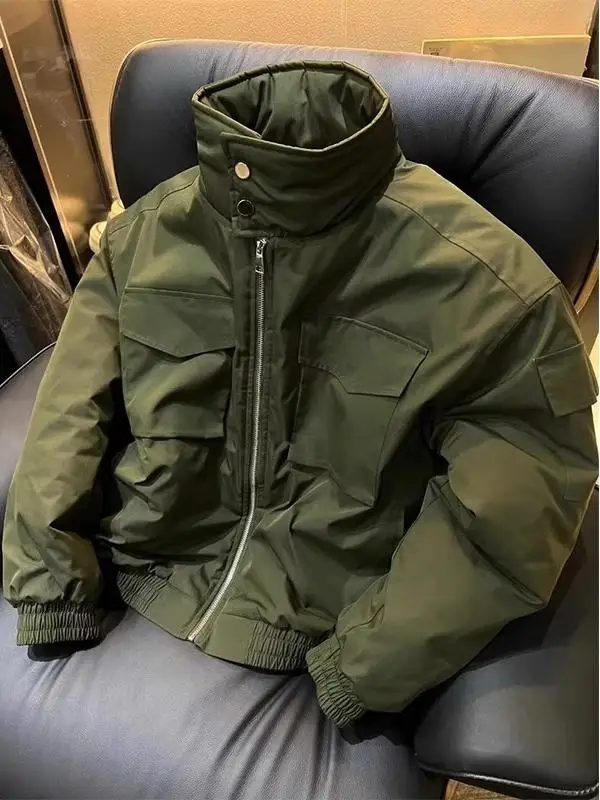 

Американская утепленная хлопковая куртка в стиле милитари для мужчин, зимнее теплое хлопковое пальто, молодежная модная модель