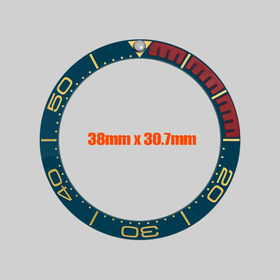 Inserto de bisel de cerámica curvado SKX de 38mm apto para Sub SKX007 SRPD Seamaster 300 caja de reloj anillo de bisel curvo piezas de repuesto para relojes