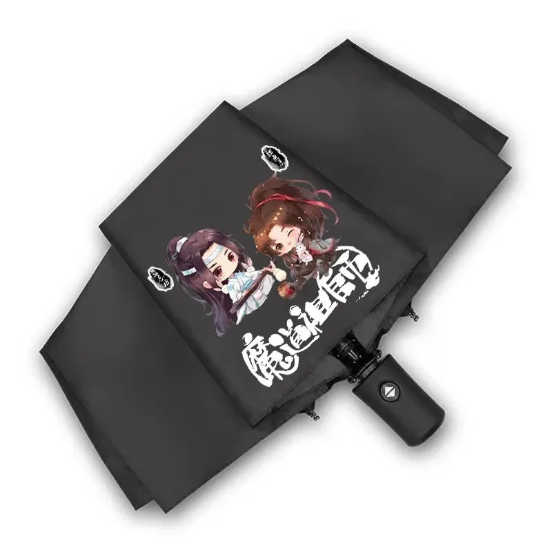 

Black White,Mo dao zu shi,Grandmaster of Demonic Cultivation,Anime,Anti-UV,Automatic Rain Compact Umbrella for Woman Man