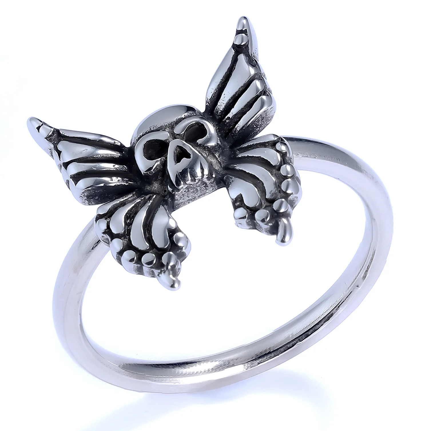 حلقة صغيرة عصرية وشخصية من الفولاذ المقاوم للصدأ لا تتلاشى مجموعة حلقات خاتم بسيط ومتعدد الاستخدامات للجنسين #5