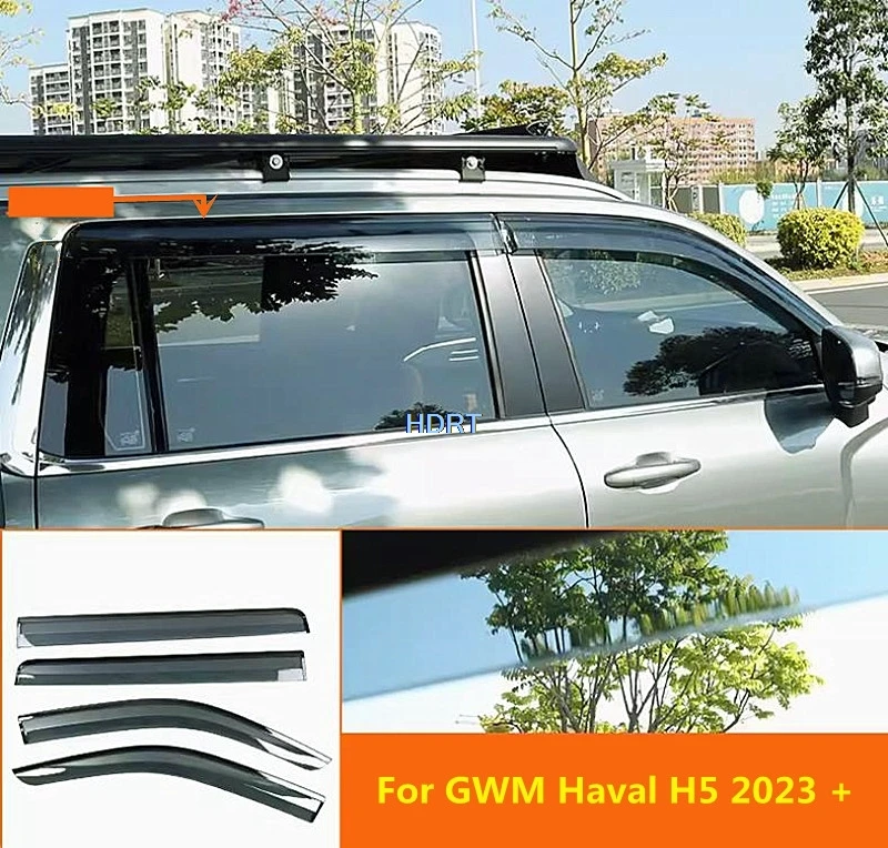 

Car Styling Accessories For Great Wall GWM Haval H5 2023 + Window Visor Deflector Shade Trim Sun Rain Guard Air Awnings Cover