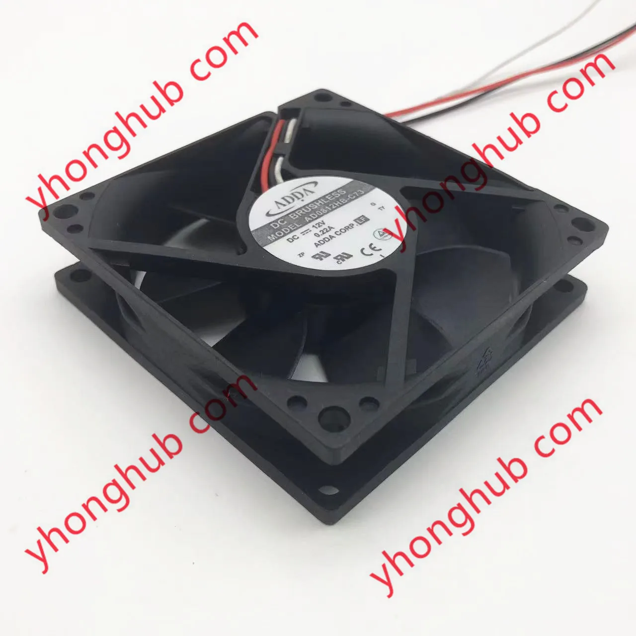 

ADDA AD0812HB-C73 DC 12V 0.22A 3-Wire 80x80x20mm Server Cooling Fan