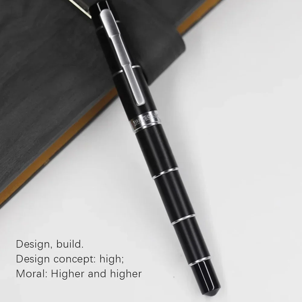 New for YANGZIE 700 Fountian Pen Metal Bamboo Shape Writing Ink Pen for Practicing 0.7mm Bent Nib Business Office Supplies image 4