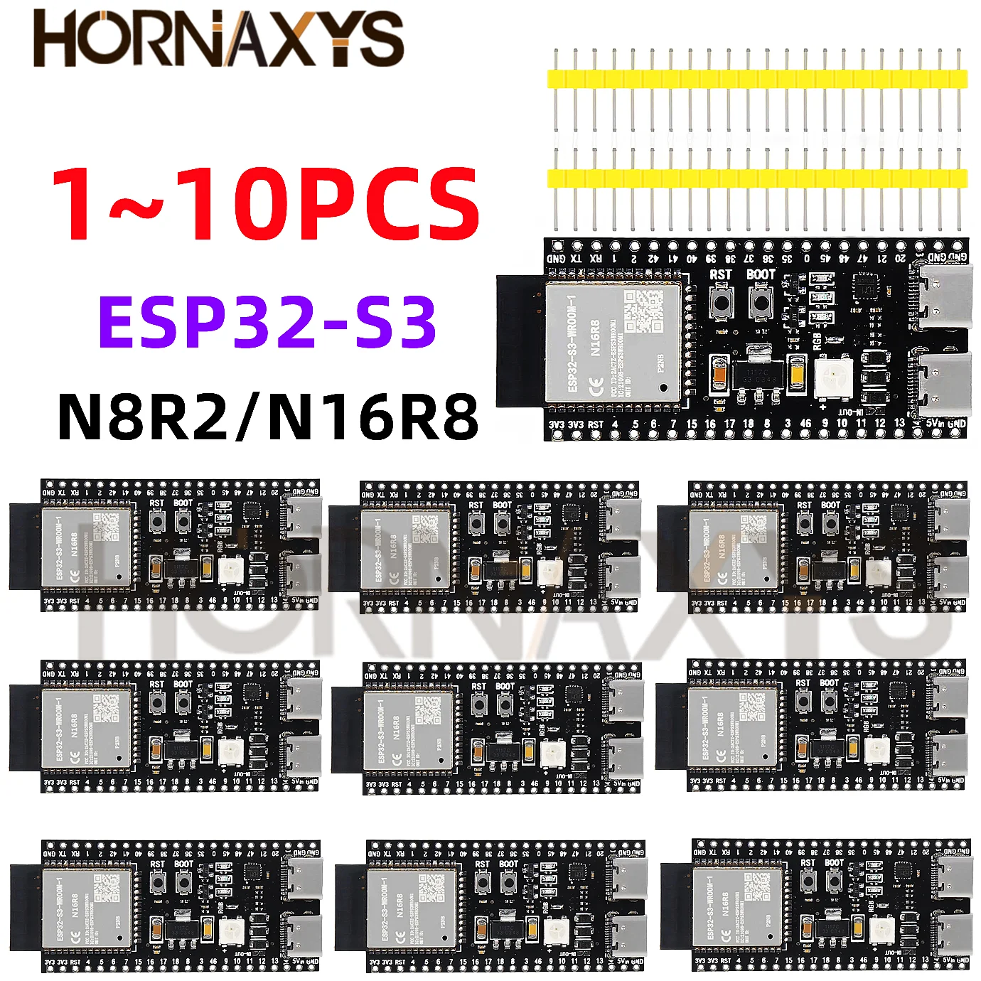 듀얼 C타입 개발 보드, ESP32, ESP32-C3, ESP32-S3, 코어 보드 ESP32-C3-DevKitM-1, ESP32-C3-MINI-1 ESP32-S3-DevKit C N16R8 N8R2 