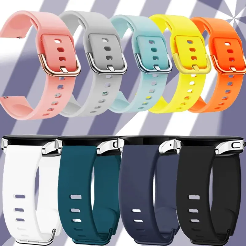 20mm 22mm Sport Strap For Samsung Galaxy Watch 7/FE/6/5/Pro/4 Classic 43-47mm/Active 2 Silicone Bracelet Huawei GT 4-3-2-2e Band