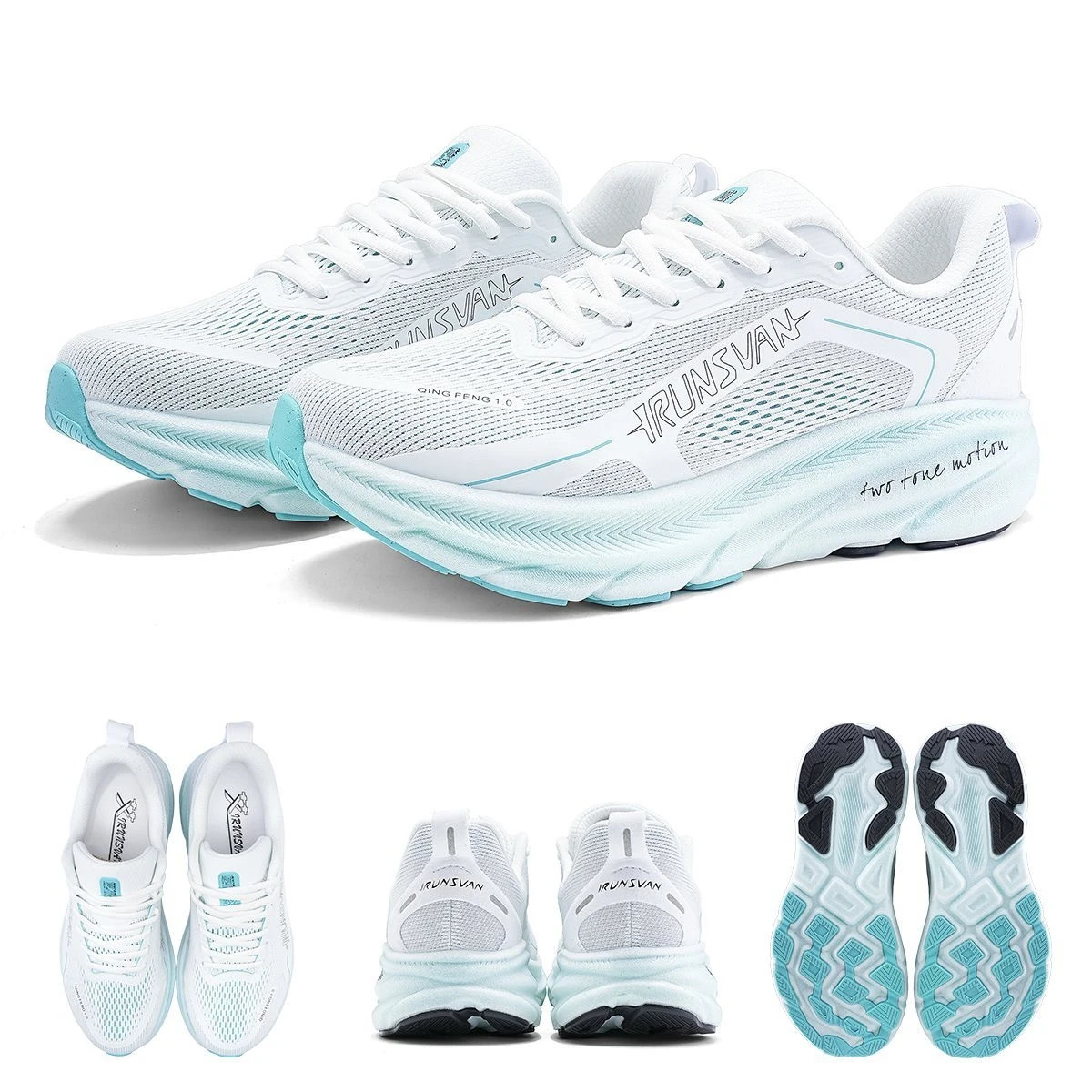 

IRUNSVAN Carbon Board Women's Running Shoes Entry-Level Cotton Elastic Comfortable Anti Splash Thick Soled Sports Shoes 113