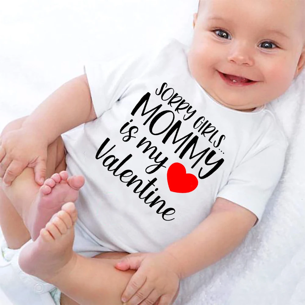 Sorry Girls Mommy Is My Valentine Newborn Baby Romper Toddler Gender Neutral Baby Stuff Boys Clothes Valentine's Day Present