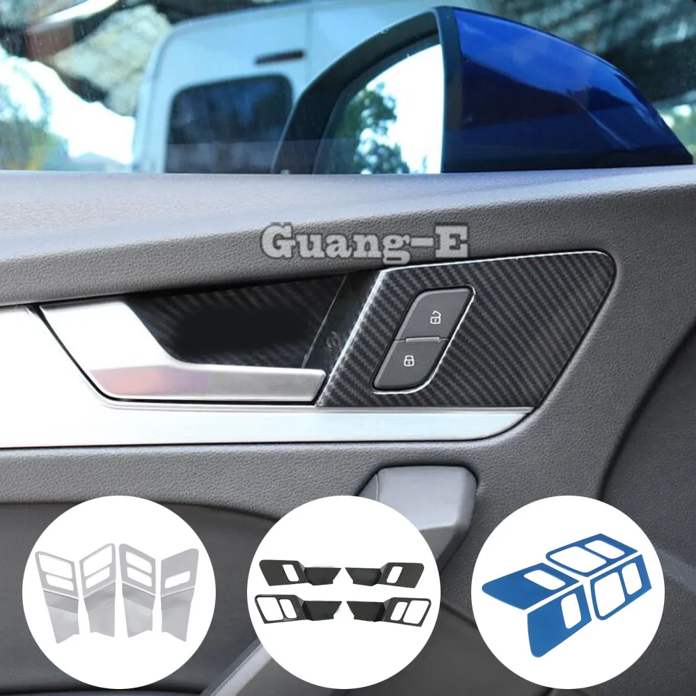 

Car Cover Stick Trim ABS/Steel Door Armrest Handrail Handle Bowl Frame Lamp 4PCs For Audi Q5 Q5L 2018 2019 2020 2021 2022 2023