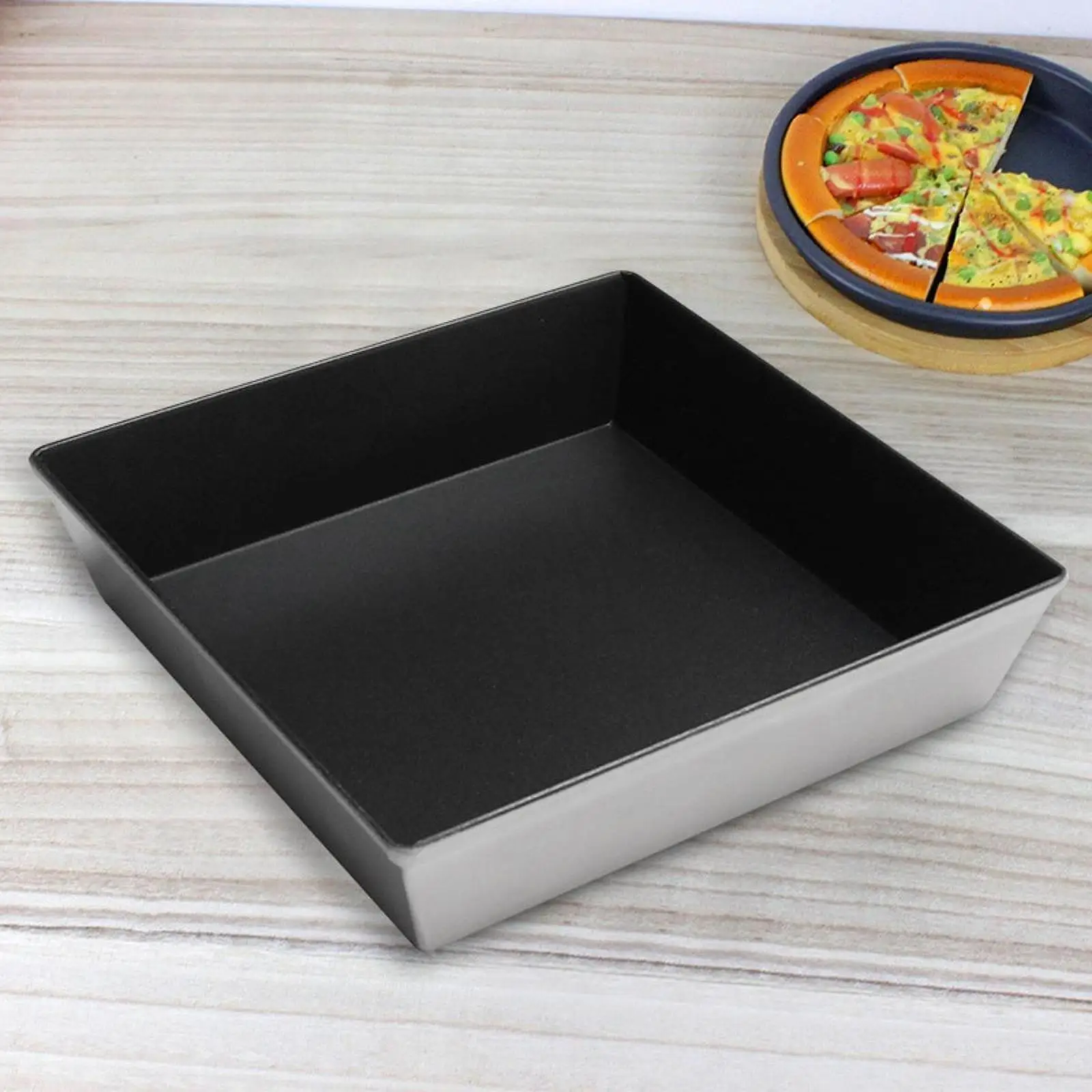 Square Deep Dish Pizza Pan Heavy Duty Cookie Sheet Cake Baking Sheet Deep Dish Pizza Tray for Baking Roasting Homemade Bread