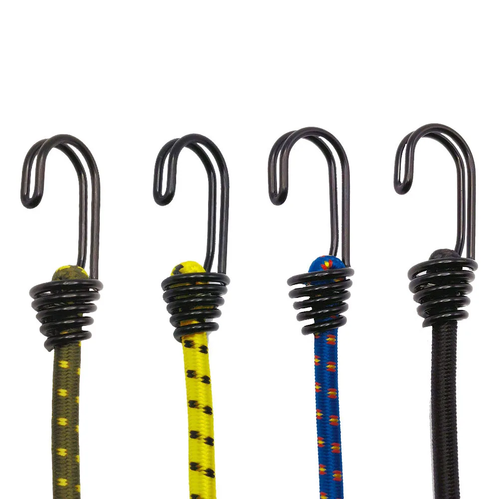 

4 шт., 8 мм, сверхмощный банджи-шнур, высокоэластичная латексная эластичная веревка, велосипедные ремни для багажа и крепления для кемпинга и улицы