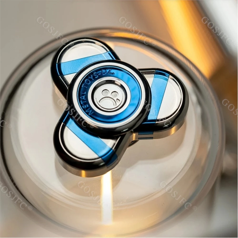 DZ Trefoil roestvrij staal driebladige gyro fidget spinner stressverlichting speelgoed fidget speelgoed voor volwassenen