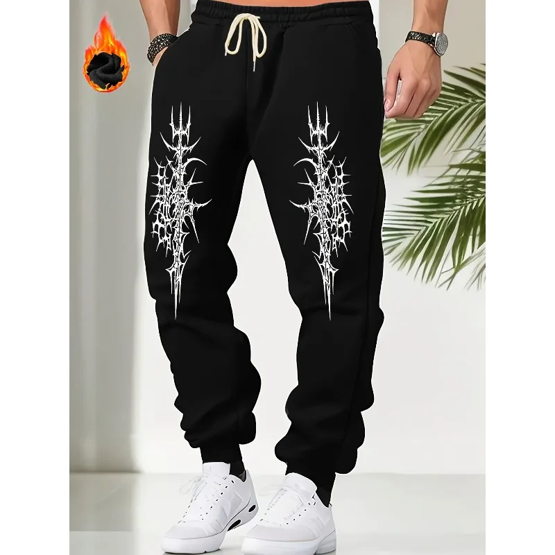 

American Street Men's Plush Sports and Leisure Pants, Four Seasons Unisex Casual Fitness and Sports Pants