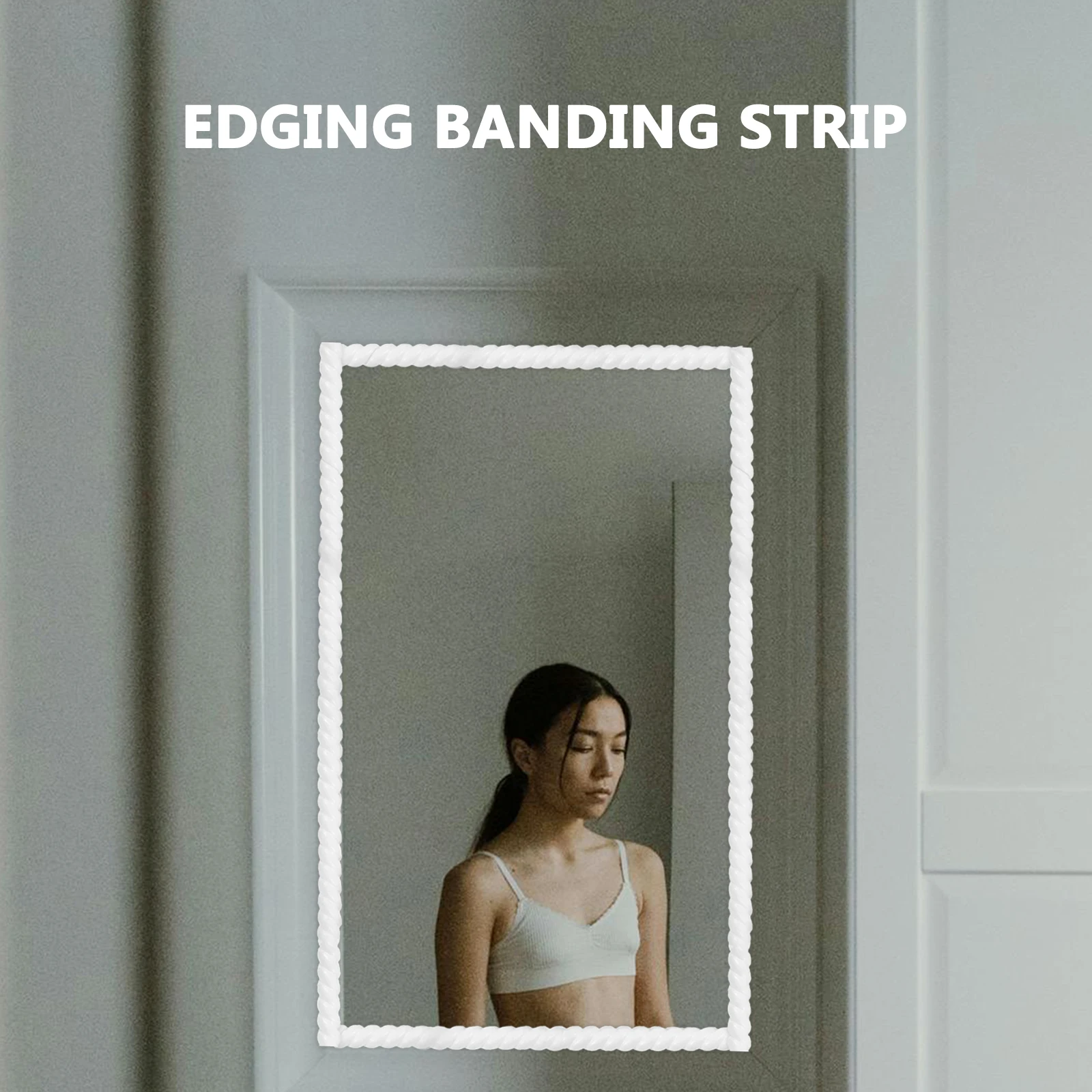 

Adhesive DIY Edges Banding Strip PVC Flexible Embossed Tape for Home Furniture Wall Corner Trim Peel Stick Molding Decoration