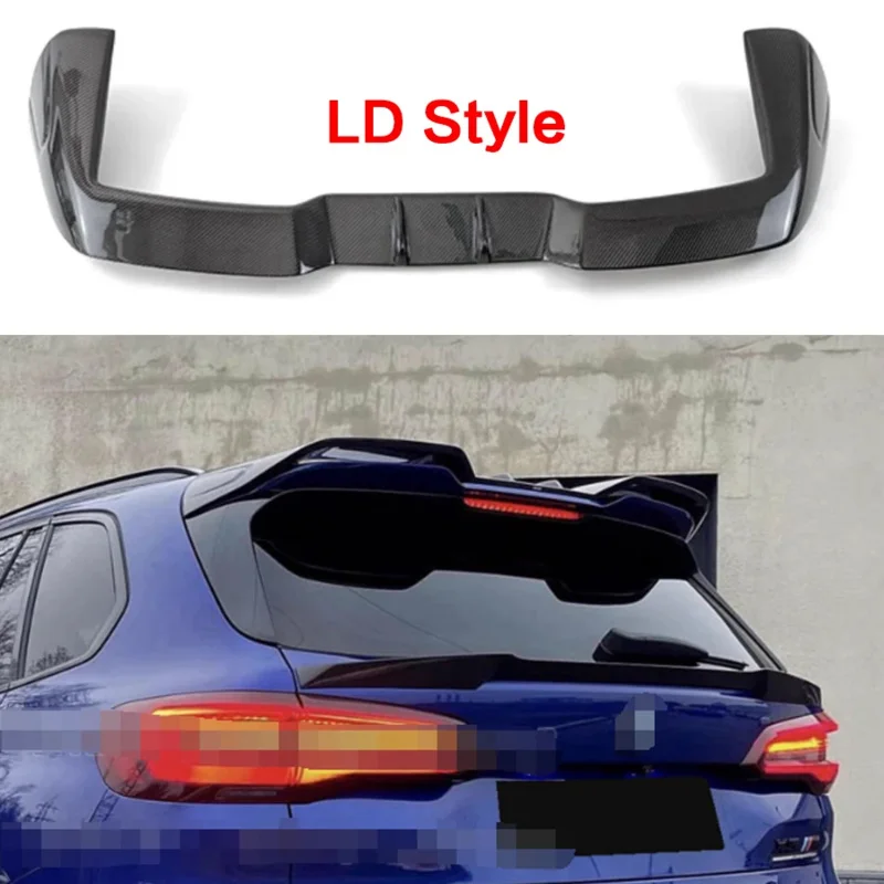 

For BMW X5 G05 X5M F95 2018 L Style Carbon Fiber Tail fins Top Wing Rear Spoiler Duckbill Car Wing Retrofit Middle Wing