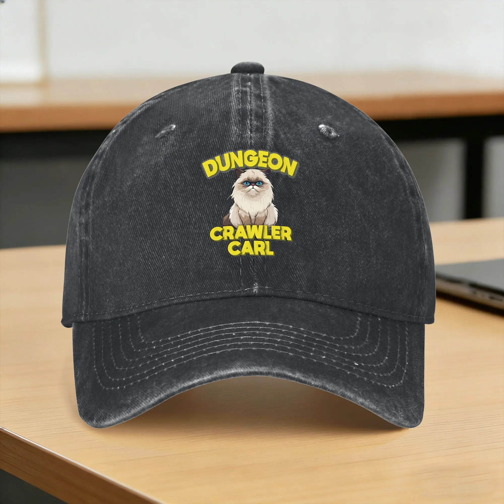 Dungeon Crawler Carl Sun Baseball Cap  Vintage Men Women Washed Trucker Hat Dropshipping Print Hunting Camping Snapback Cap