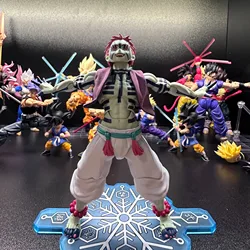 Demon Slayer Anime Shf The Third of The Winding Akaza Vest Handmade Clothes Clothing Is Suitable for 1/12 Movable Humanoid Toys
