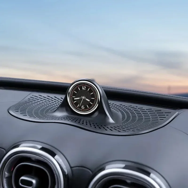 

For Mercedes Benz C Class W206 2022-2024 ABS Black Car Central Console Dashboard Loudspeaker Clock Cover Trim Car Accessories