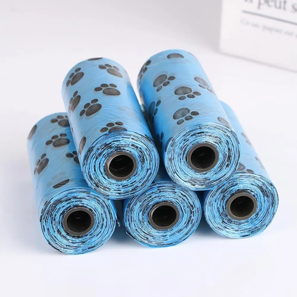 Garbage Pooper Plastic Scooper Home Supply Refills Pick Waste Poop Bags Pet Dog 5Rolls/75Pcs