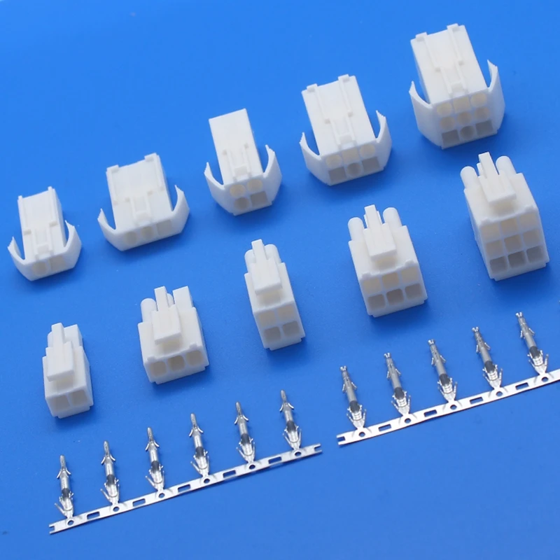 10Sets Automotive connector EL-2/3/4/6/9P Small tamiya Connector 4.5mm EL4.5 Multipole Connectors Male + Female Plug + terminals