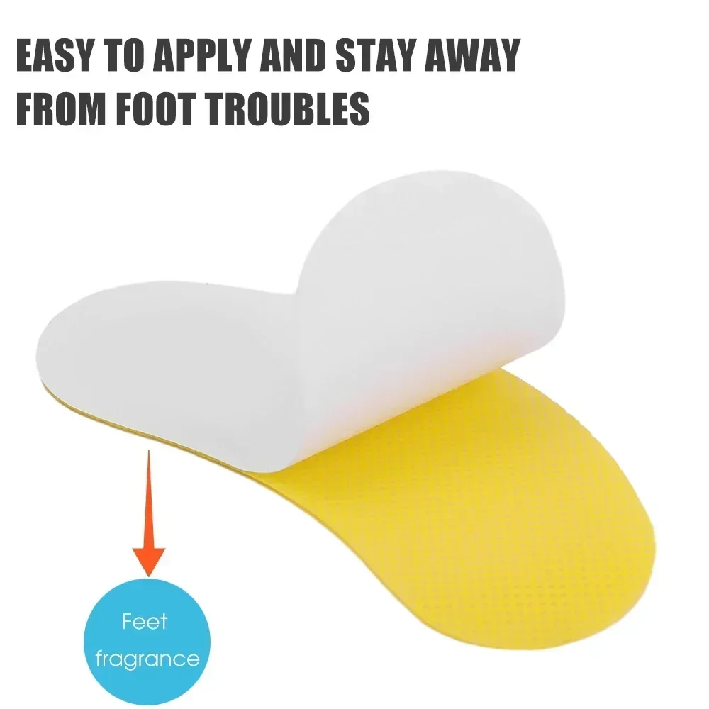 12-60pcs Shoes Odor Remover Deodorant Patch Lemon Athlete\'s Foot Soothing Insole Stickers Antibacterial Antiperspirant Foot Care