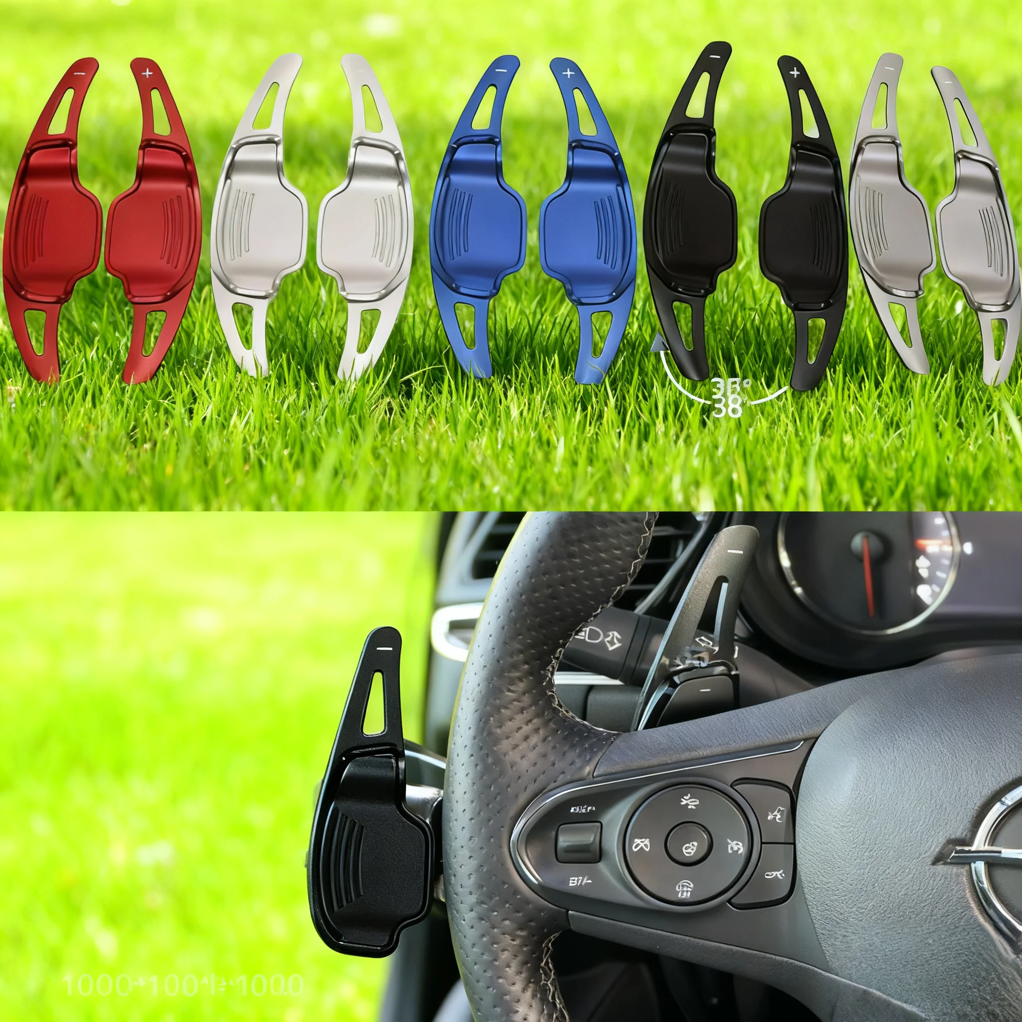 

For Opel Corsa F GS LINE Insignia B GSi Grandland X Hybrid4 Mokka Car Steering Wheel Paddle Shift Extension Shifters DSG Sticker