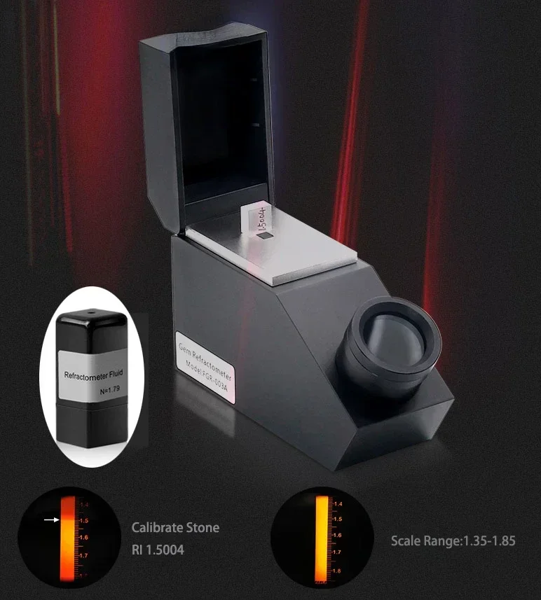 Hot Sale High Accuracy 0.003 Handheld Diamond Gemstone Gem Refractometer With Refractive Index Fluid 1.79 With Built-in Battery