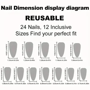 一組共24片長杏仁形假指甲,採用深藍色和立體3D水鑽設計,展現高貴典雅。 8 最佳銷售 深藍色指甲 - №2