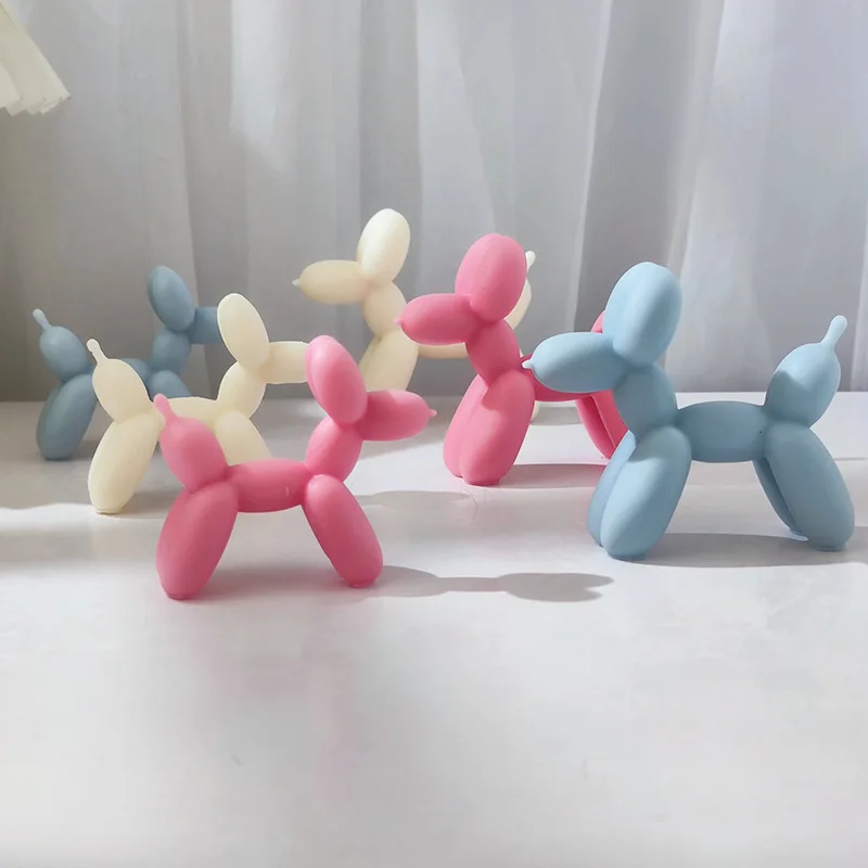 

SZ897 Large 3.46inch Balloon Dog Candle Silicone Mold 3D Gypsum Decoration Chocolate Cake Baking Mould