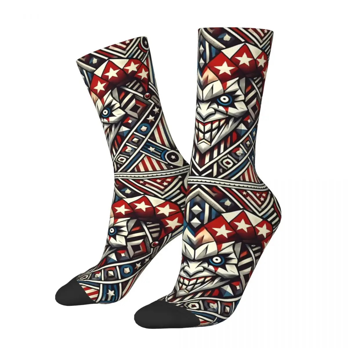 Tribal USA Smiling Scary Jester Sock Printed Man Polyester