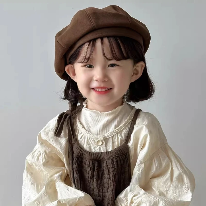 Kids Beret Hat Fashionable Painter Cap Baby Pumpkin Hat Parent Child Style Autumn Winter
