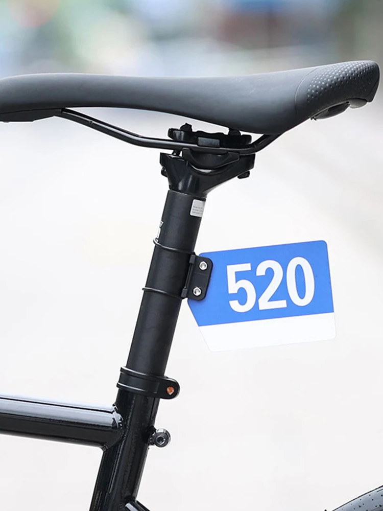 AliExpress NONE Rear License Number Seatpost Quick Release Bicycle Seatpost Holder Round Road Bike Number Plate Stand Clamp for MTB Bike Cycling