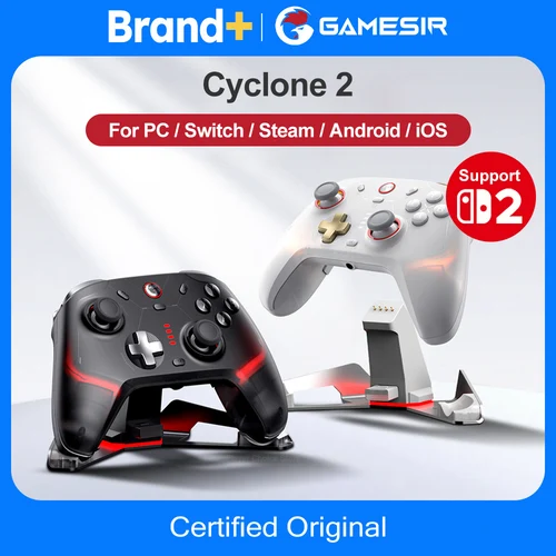 Imagen 1 del producto GameSir Cyclone 2 Pro Gamepads inalámbricos PC para Nintendo Switch 2/1 Windows Steam IOS Android controlador con varillas Mag-Res TMR