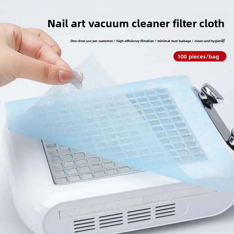 Pink Blue White 100Pcs Disposable Non Woven Filter Paper Nail Art Vacuum Dust Collector Manicure Tools Accessories image 5