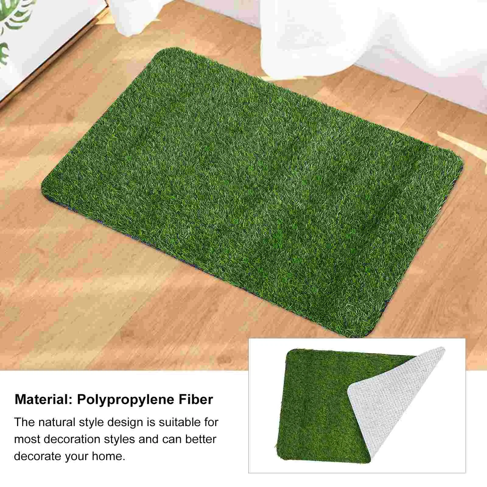 Artificial Lawn Bathroom Door Mat Non Skid Floor Indoor Dust Pad Polypropylene Fiber (polypropylene)