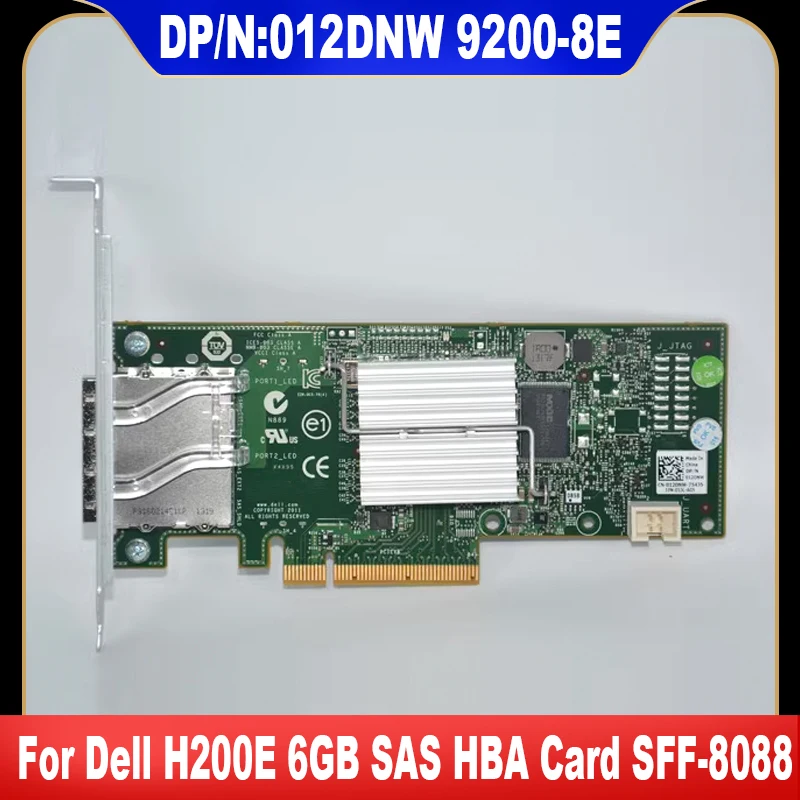 بطاقة توسعة ديل H200E ، 012DNW ، 9200-8E ، 6 Gbps ، SAS ، SATA ، PCI-E ، HBA ، 2 ميناء ، ips ، 9200-8E ، جودة عالية