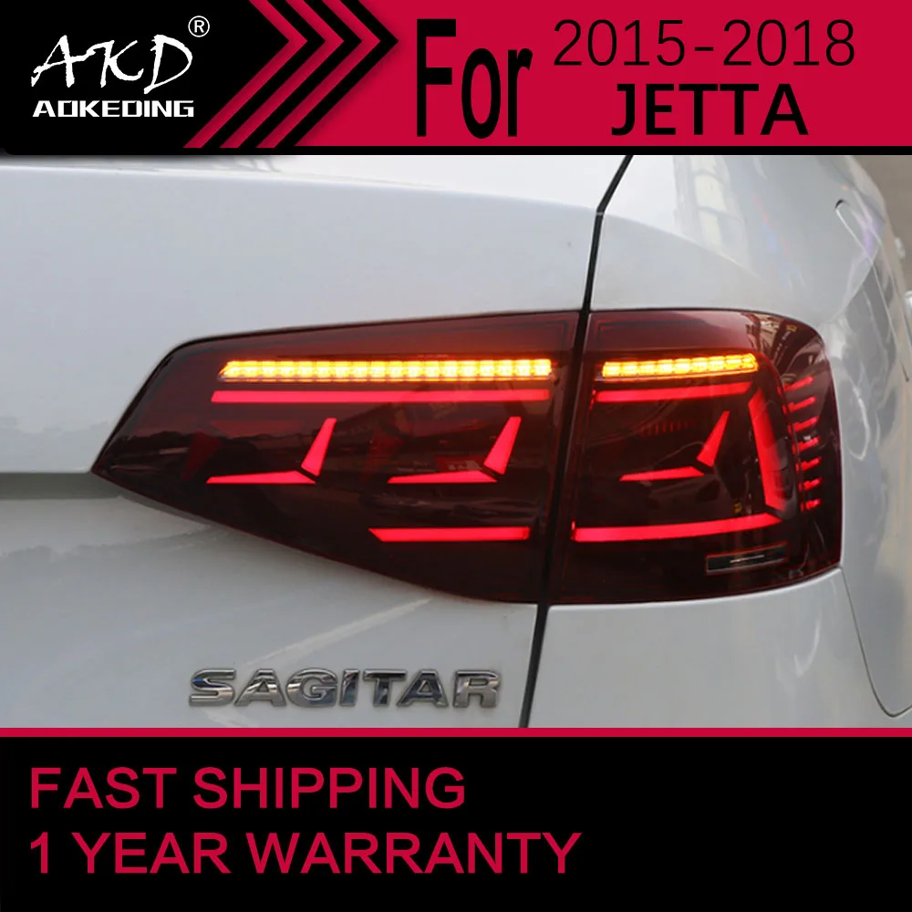 Car Lights for VW Jetta MK7 LED Tail Light 2015-2018 Jetta Rear Stop Lamp Brake Signal DRL Reverse Automotive Accessories