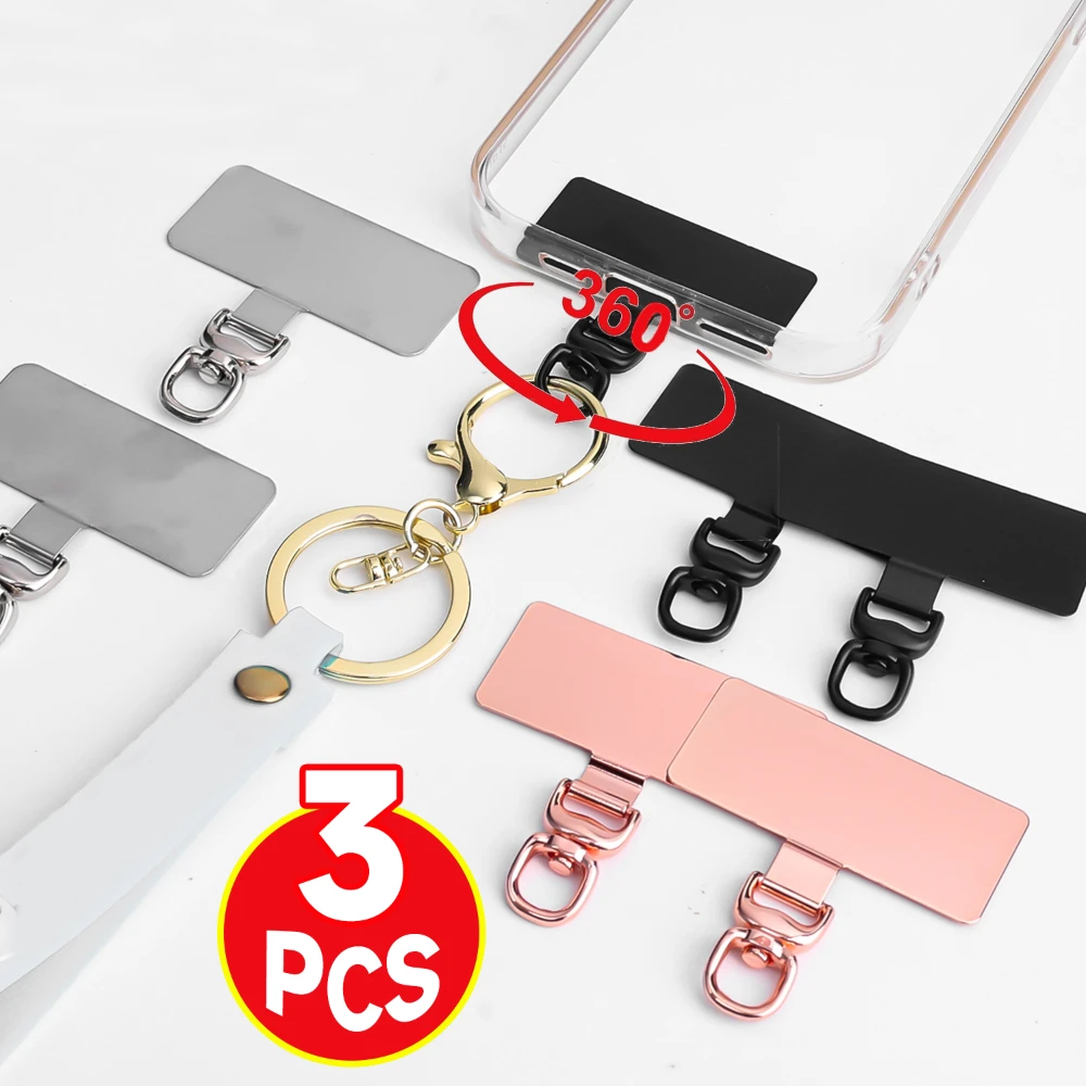

1-3 шт. Новый 360° ° Вращающийся телефонный трос, прокладка из нержавеющей стали, чехол для телефона, зажим, задние ремни, безопасный соединительный подвесной элемент