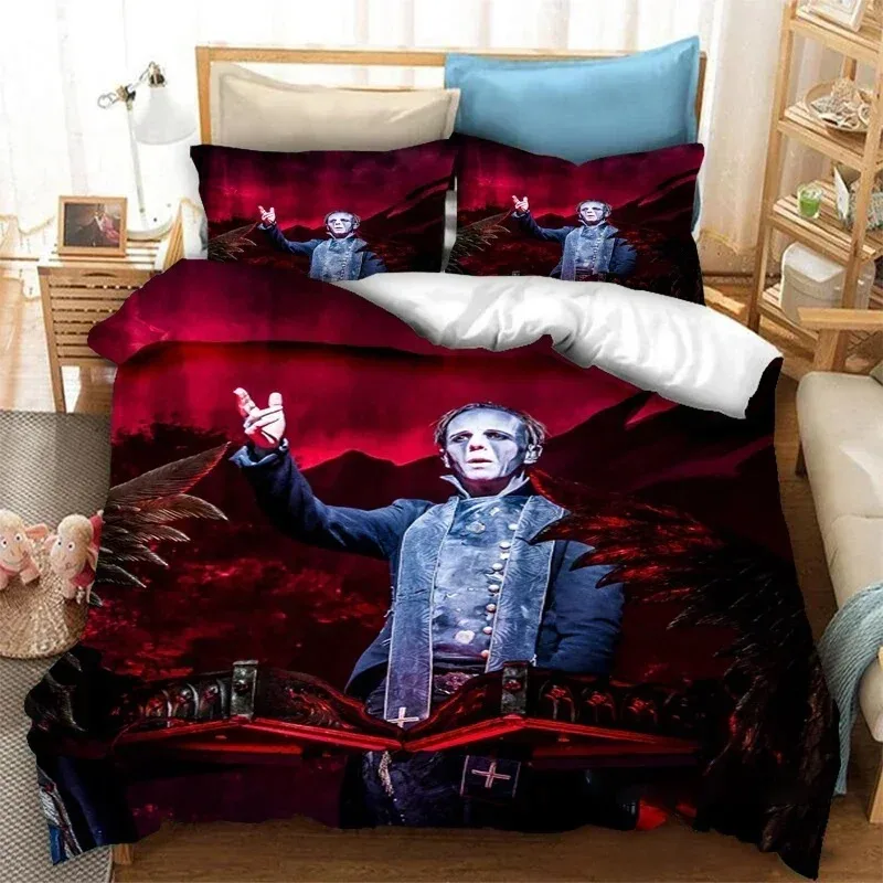 

3D Printed Powerwolf Bedding Set For Bedroom Soft Modern Bedspreads Comefortable Kids Duvet Cover Quilt Cover And Pillowcase