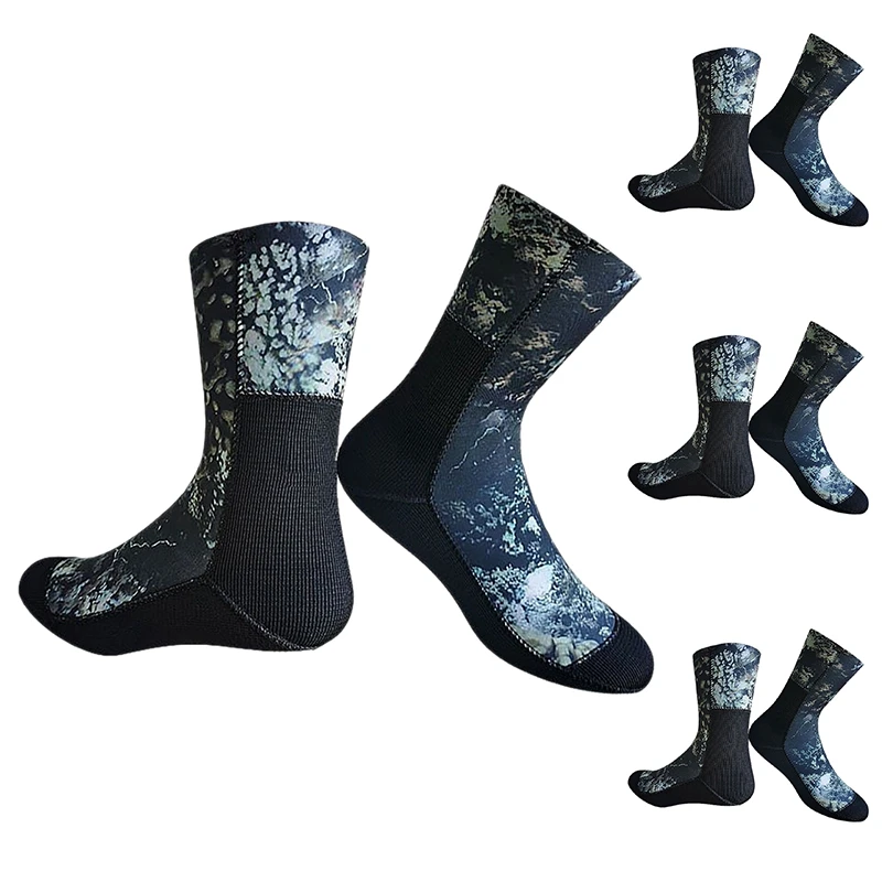 1Pair 5Mm Neoprene Beach Diving Socks Scuba Flippers Water Sport Non-Slip Shoes Surfing Prevent Scratches Boot