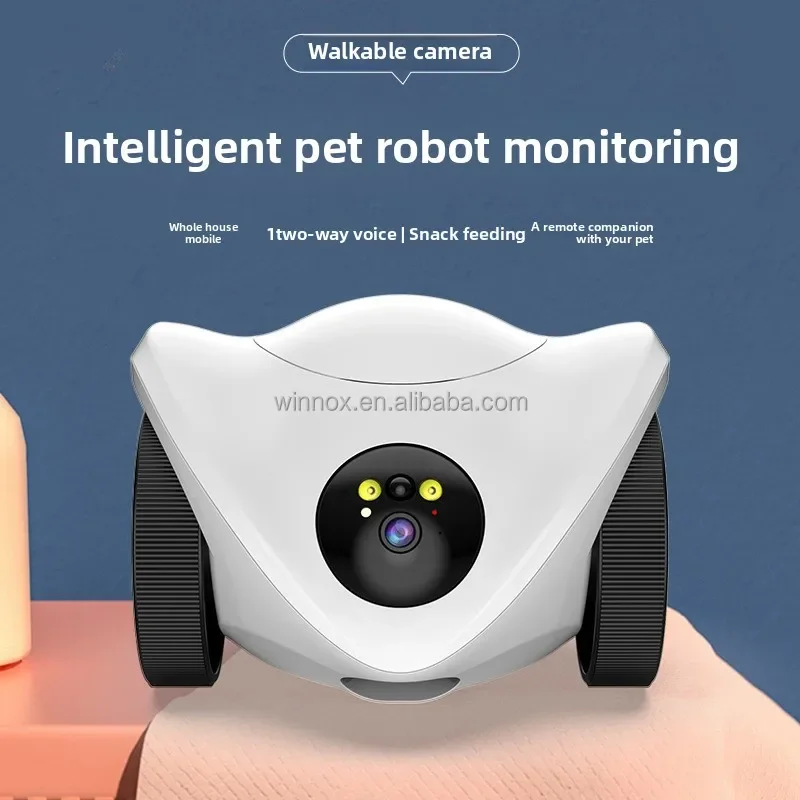 Hot Selling 2025 Hot Sale 4G 2-Way Audio App Ai Pet Monitoring Battery-Powered Pet Teasing Dog Treat Dispenser Feeder