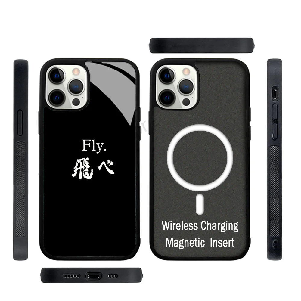 

Japan Anime Volleyball Boy Haikyuu Phone Case Strong Magnetic For IPhone 15 14 13 Pro Max 11 12 Mini For Magsafe