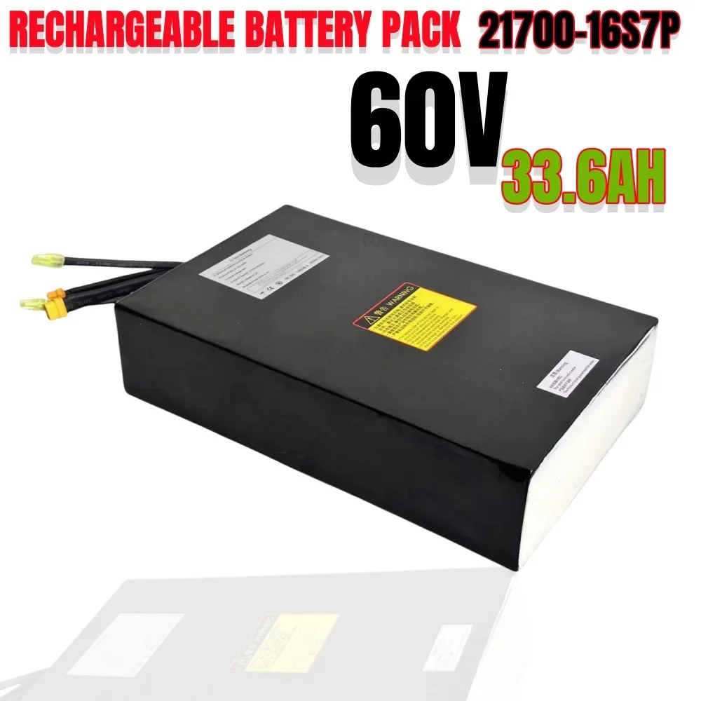 60V 33.6Ah high power 21700 lithium battery, 2016Wh power lithium-ion battery pack 16S7P built-in BMS